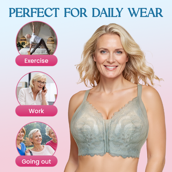 ZipLacy - Ultra Soft Front Zip Wireless Lifting Bra