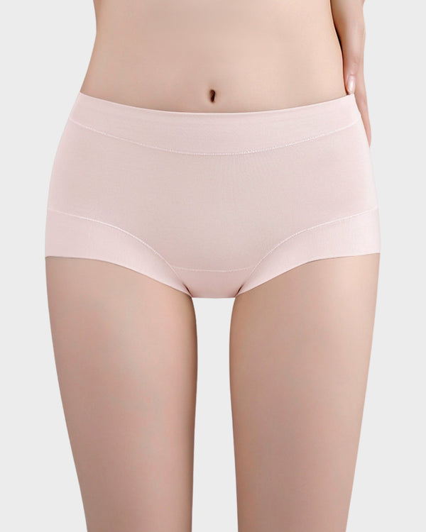 Mid-Waist Cotton Antibacterial Boxer Panties (5 Pack)