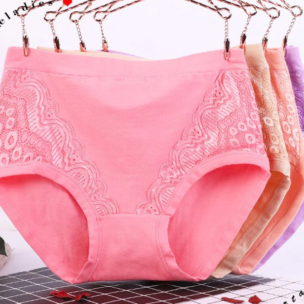 3PCS - Plus Size High Waist Leak Proof Cotton Panties